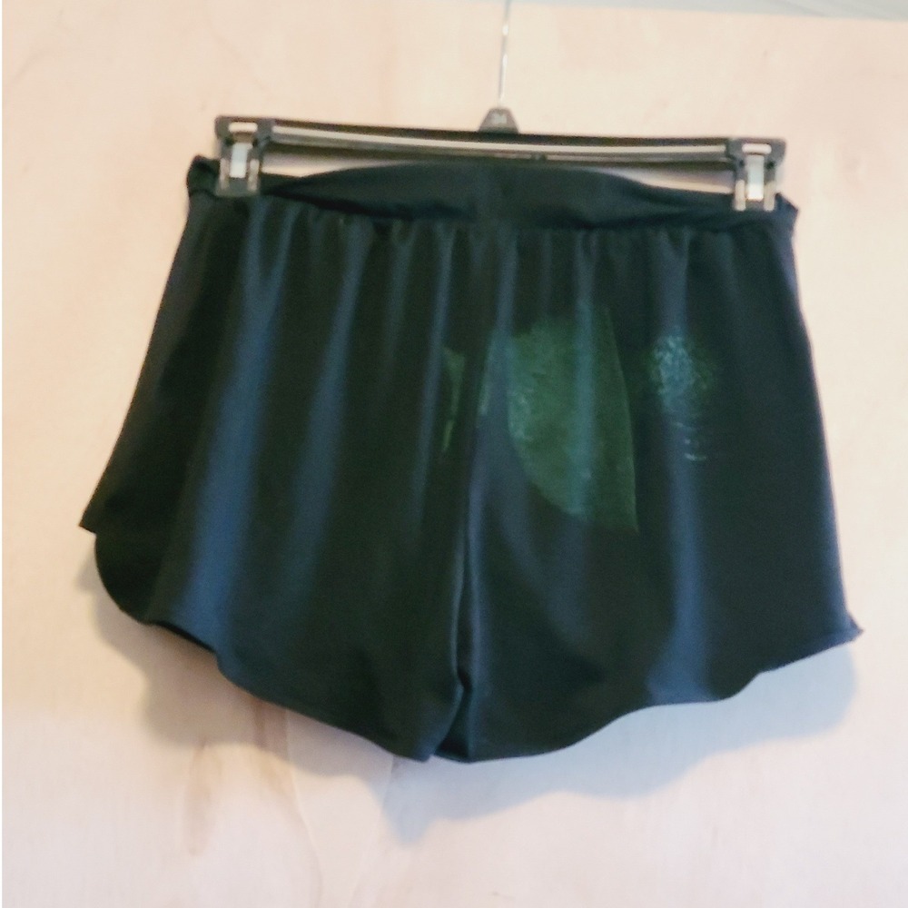 Avia Womens Black Soot 2-in-1 Running Shorts Size‎ M 8-10 AVL19212 Mesh Trim